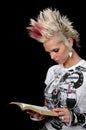 Punk Girl With Bible Royalty Free Stock Photo
