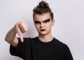 Punk goth teen boy Royalty Free Stock Photo