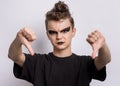 Punk goth teen boy Royalty Free Stock Photo