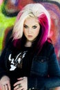 Punk gothic fashion model Royalty Free Stock Photo