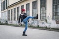 Punk guy posing in the city streets Royalty Free Stock Photo