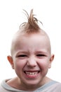 Punk hair child grin Royalty Free Stock Photo