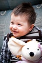 Punk-haired baby boy Royalty Free Stock Photo