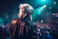 Punk old man rock concert. Generate Ai Royalty Free Stock Photo