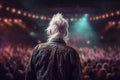 Punk old person rock concert. Generate Ai Royalty Free Stock Photo