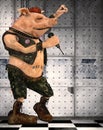 Punk pig toon