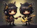 Punk rock bumblebees Royalty Free Stock Photo