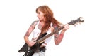 Punk rock guitarist girl Royalty Free Stock Photo