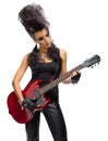 Punk rock musician isolated Royalty Free Stock Photo