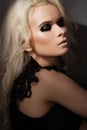 Punk rock style. Model with fashion gloss make-up Royalty Free Stock Photo