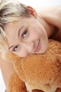 Punk teen girl with teddy Royalty Free Stock Photo