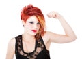 Punk woman muscle Royalty Free Stock Photo