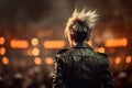 Punk young woman rock concert. Generate Ai Royalty Free Stock Photo