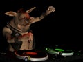 Punky Hog DJ Royalty Free Stock Photo