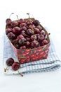 Punnet of cherries Royalty Free Stock Photo