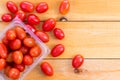 Punnet of fresh healthy baby tomatoes