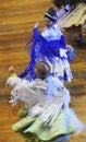 Puno woman dancing with her typical colorful clothes during a musical show at La Vigen de la Candelaria carnival