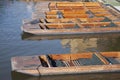 Punt Boats on River Cam, Cambridge Royalty Free Stock Photo