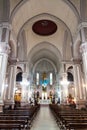 PUNTA ARENAS, CHILE - MARCH 3, 2015: Interior of Maria Auxiliadora church in Punta Arenas, Chi Royalty Free Stock Photo