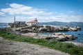 Punta Cabalo Lighthouse Arousa-Spain Royalty Free Stock Photo