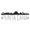 Punta Cana Dominican Republic. City Skyline. Silhouette City. Design Vector. Famous Monuments.