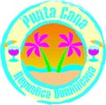 Punta Cana, Dominican Republic. Illustration, graphic design