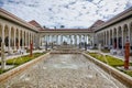 PUNTA CANA, DOMINICAN REPUBLIC - MARCH 19, 2017: Beautiful courtyard in modern neo-classical style at Paradisus Hotel in Playa Bav Royalty Free Stock Photo