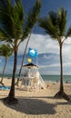 Punta Cana 10 November 2015 - Grand Bahia Principe Hotel Life Guard Station on November 10, 2015 in Punta Cana. Royalty Free Stock Photo