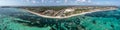 Punta Cana, panoramic aerial view around the area of BÃÂ¡varo Beach with azure water, beach and tourist attract Royalty Free Stock Photo