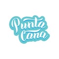 Punta Cana typography logo. Trendy lettering text for postcard, shirt, souvenir design. Vector