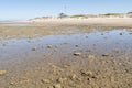 Punta Candor beach, Rota, Cadiz, Spain. Fishing weir, fish weir, fishgarth or kiddle