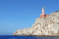 Punta Carena lighthouse on the island of Capri, Italy Royalty Free Stock Photo