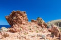 Punta des'Elefant red rocks Royalty Free Stock Photo