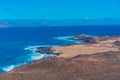 Punta Martino lighthouse at Isla de Lobos, Canary islands, Spain Royalty Free Stock Photo