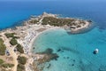 Punta Molentis Beach Aerial Royalty Free Stock Photo