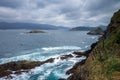 Punta socastro cliffs and Atlantic ocean, Galicia, Spain Royalty Free Stock Photo