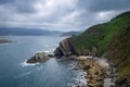 Punta socastro cliffs and Atlantic ocean, Galicia, Spain Royalty Free Stock Photo