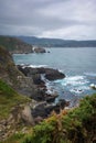 Punta socastro cliffs and Atlantic ocean, Galicia, Spain Royalty Free Stock Photo