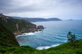 Punta socastro cliffs and Atlantic ocean, Galicia, Spain Royalty Free Stock Photo