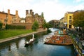 Punting along the River Cam Royalty Free Stock Photo