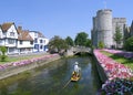 Punting in Canterbury Royalty Free Stock Photo