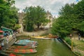 Punting in the Oxford University Royalty Free Stock Photo