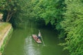 Punting in the Oxford University Royalty Free Stock Photo