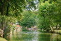 Punting in the Oxford University Royalty Free Stock Photo