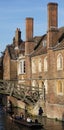 Punting Past Queens' College, Cambridge Royalty Free Stock Photo