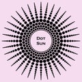 puntos-4Logo design sun of dots elegant minimalist Royalty Free Stock Photo
