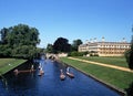 Punts on the River Cam, Cambridge. Royalty Free Stock Photo