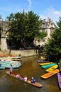 Punts on river, Oxford. Royalty Free Stock Photo