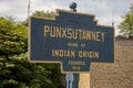 Punxsutawney, Pennsylvania town sign Royalty Free Stock Photo