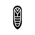 pupa cocoon silkworm glyph icon vector illustration